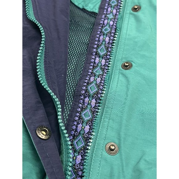 Vintage Eastern Mountain Sports Jacket Pullover Packable Womens Medium Aztec EMS - Picture 5 of 10